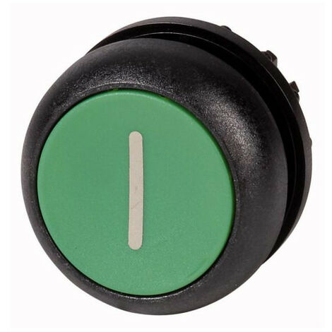 Bouton-poussoir plat vert I à accrochage EATON M22S-DR-G-X1