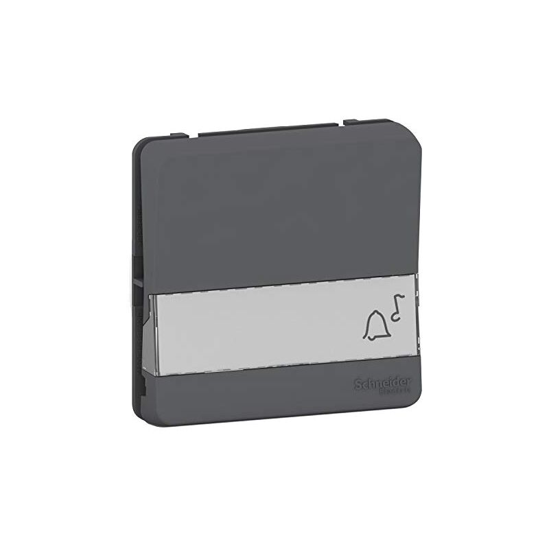 Pulsador con portaetiqueta IP55 gris Schneider Electric MUR34029