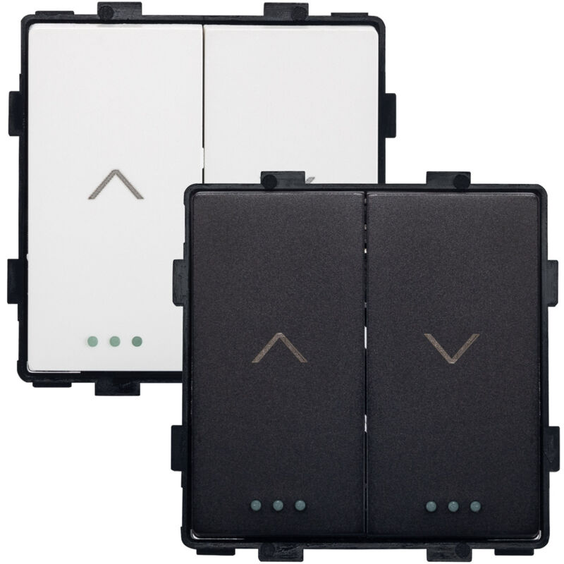 Ledkia Interruptor Pulsador para Persianas Automáticas con Flechas Modern Blanco