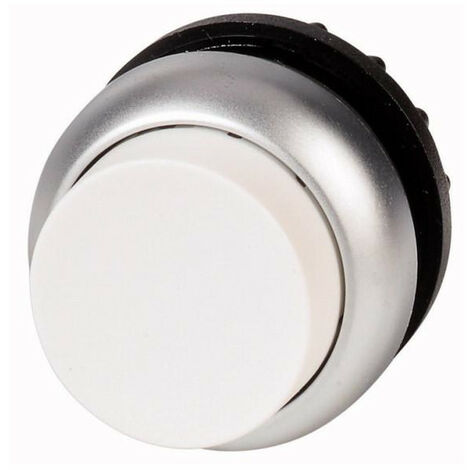 Bouton-poussoir saillant blanc à rappel EATON M22-DH-W