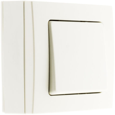 Bouton poussoir saillie blanc – Mode de pose en saillie – Connexion bornes automatiques – Puissance 2300W sous 230V – Bel'Vue