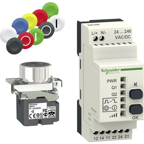 Bouton-poussoir Schneider Electric XB4RFA02 XB4RFA02 240 V/AC 1.5 A à rappel 1 set X382021