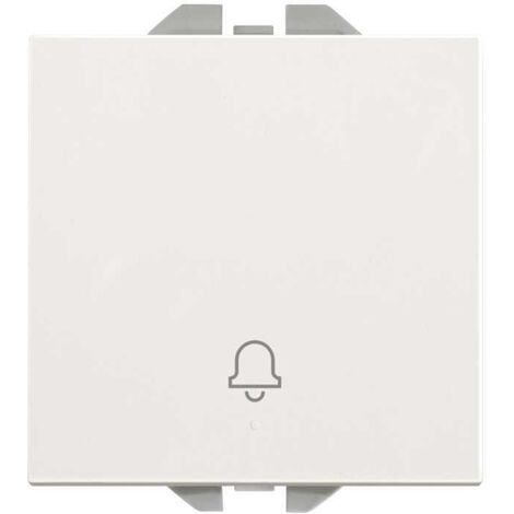 Bouton-Poussoir Simple Avec Gavure Sonnete SIMON 270 20000152 Blanc