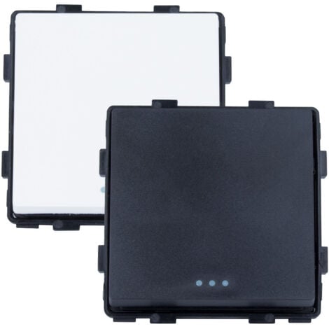 Cadre PC 4 Emplacements Modern Noir Pour Interrupteur Tactile Moderne | Leroy Merlin