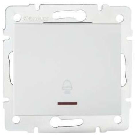 Bouton Poussoir Sonnette LED - Blanc - Encastrable - 71x71mm - 250V