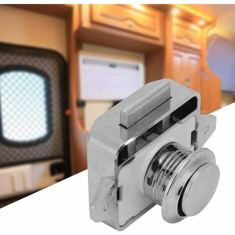 B Baosity 10pcs Serrure à Loquet à Bouton-Poussoir pour Porte De Cabinet De Tiroir De Bateau De RV Brun 