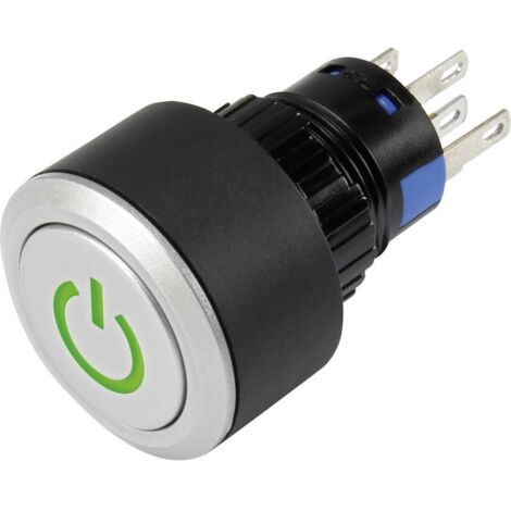 Bouton-poussoir TRU COMPONENTS LAS1-AWY-11T/G/12V/P 1303030 250 V/AC 3 A 1 x Off/(On) IP65 à rappel