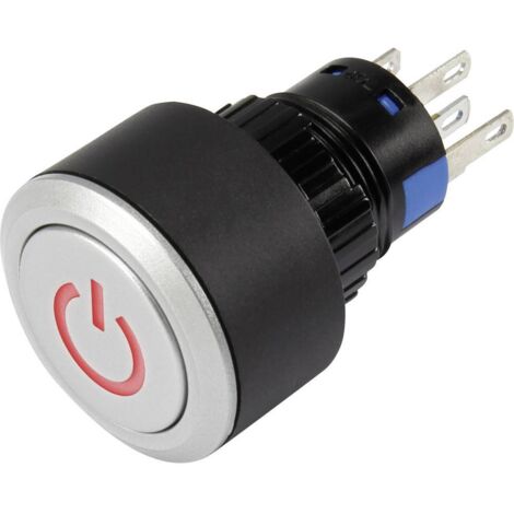 Bouton-poussoir TRU COMPONENTS LAS1-AWY-11T/R/12V/P 1303029 250 V/AC 3 A 1 x Off/(On) IP65 à rappel 1 pc(s)