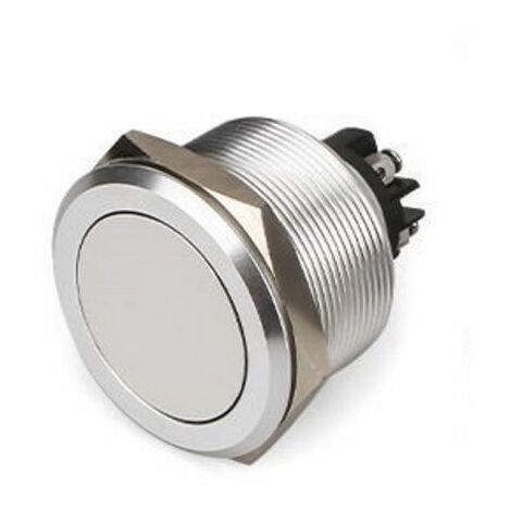 Bouton-poussoir, Verrouillable, DPST, 5 A @ 250 V ac, Argent, Montage panneau ( Prix pour 1 )