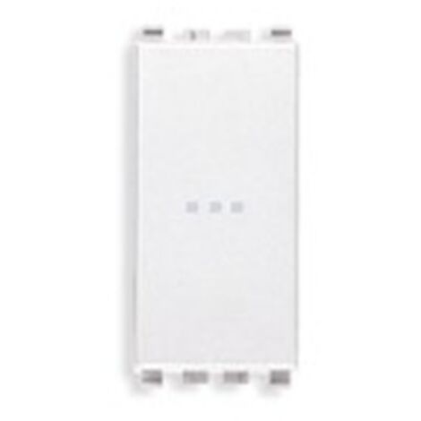 Bouton poussoir Vimar Eikon axial blanc 1P NO 10A éclairable 20108.B