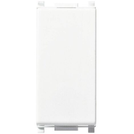 Bouton poussoir Vimar Plana 10A 250V 1P éclairé blanc 14010