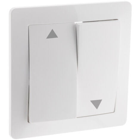 Bouton poussoir volet roulant blanc – Plastique robuste – Intensité 10A – Certifié NF pour sécurité et qualité – Orys