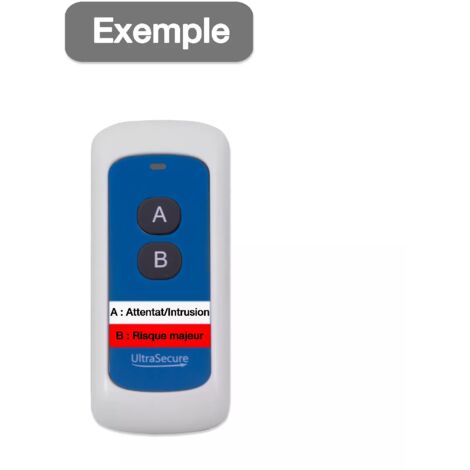 Bouton PPMS double déclencheur supplémentaire - mobile longue portée 800 mètres panique ergonomique