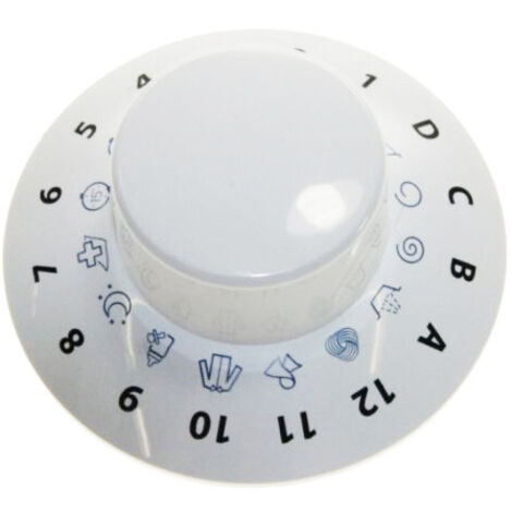 BOUTON PROGRAMMATEUR BLANC POUR LAVE LINGE INDESIT - C00267555