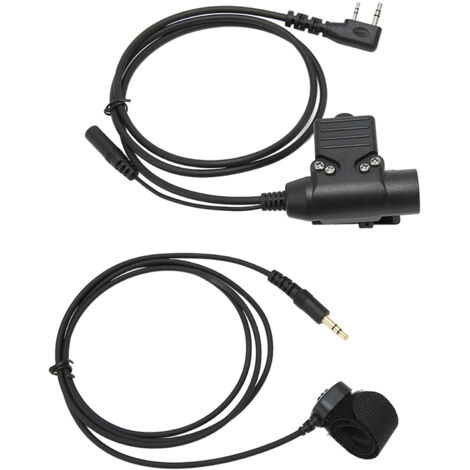 Bouton PTT U94 pour Casque Tactique, Compatible avec Radio Baofeng UV-5R