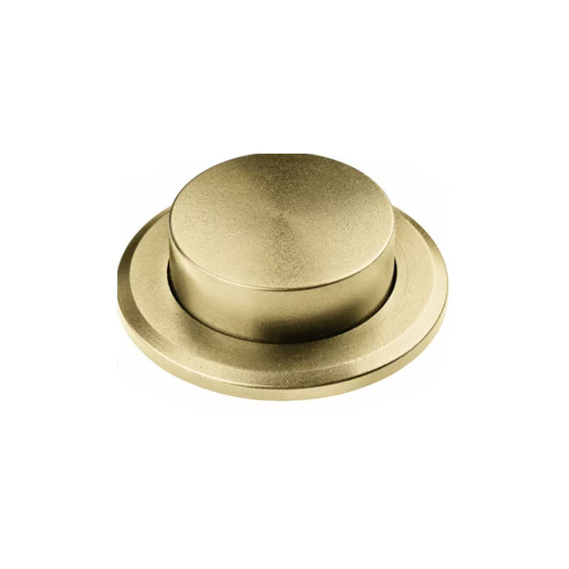 Franke - Bouton push rond reflet d'or pour éviers de cuisine