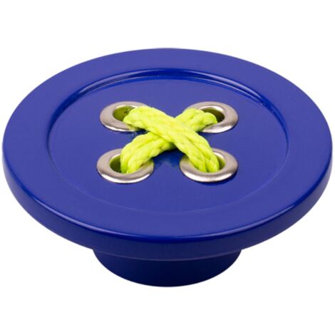 Bouton rond avec cordon poignée de meuble Ø 58mm hauteur 22mm avec vis Tiroir Commode Chambre Enfant Original, plastique bleu