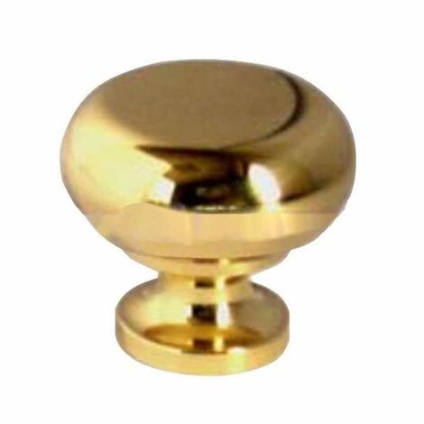 Bouton rond en laiton brillant de 25 mm