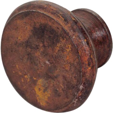 Bouton rond type provençal DUBOIS - fer rouillé ciré - 098012