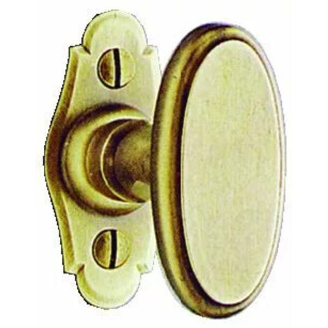 Bouton rustique finition laiton patiné sur rosette Corrèze - BOUVET - TORBEL INDUSTRIE