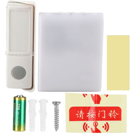 Bouton sans fil sonnette de porte Patient âgé appelant sourd avec 7 types de tons de couleur de lampe Flash