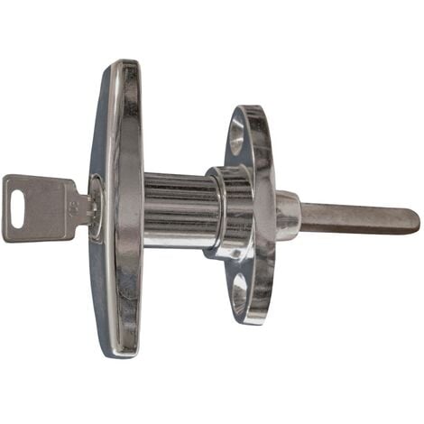 JUVA 1x Poignée de porte de garage | Tige carrée de 8 mm, L: 170 mm |  Poignée tournante avec serrure verrouillable | Cylindre à fermeture  différente
