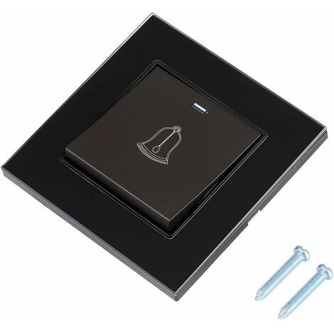 Bouton Sonnette Exterieur, Bouton de sonnette,Noir