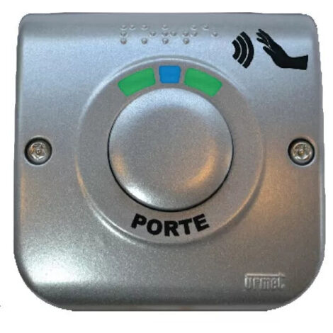 BOUTON SORTIE SANS CONTACT ARGENT ANTI VANDALE