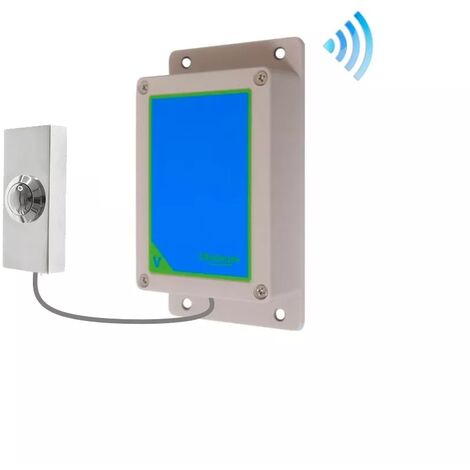 Bouton supplémentaire déporté sans-fil 800m longue portée extérieur autonome métal brillant (PROTECT 800)
