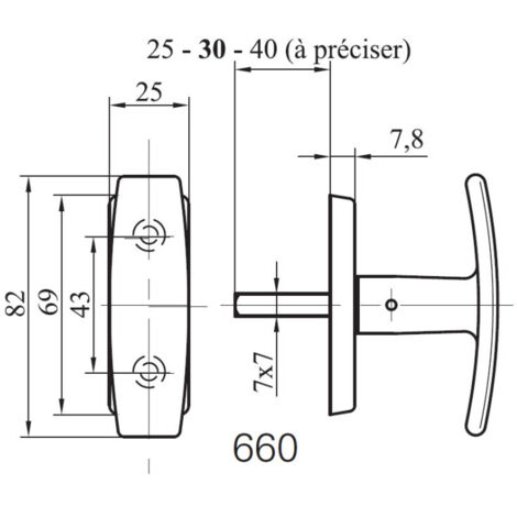 Bouton sur rosace 660 zamac chromé - MAP - MAP-660C
