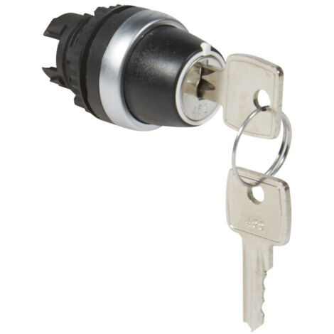 Bouton tournant non lumineux à clé n°455 IP69 Osmoz composable 3 positions fixes 45° (023960)
