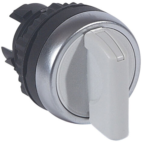 Bouton tournant non lumineux manette grise IP66 Osmoz composable 2 positions