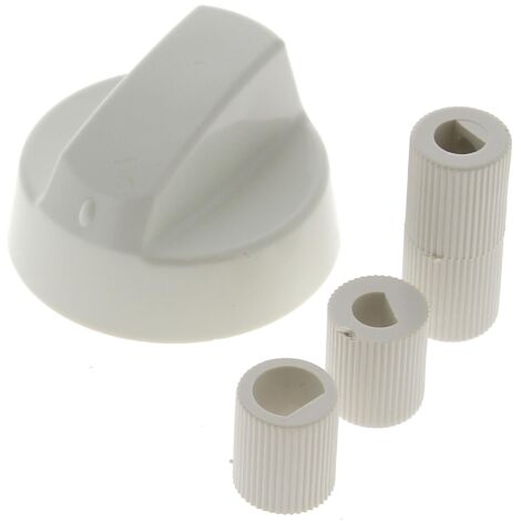 Bouton universel blanc multi-axes pour four et cuisinière – Installation facile – Compatible appareils à induction et vitrocéramique