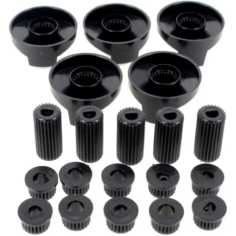 Bouton universel noir multi-axes par 5 - cuisiniere