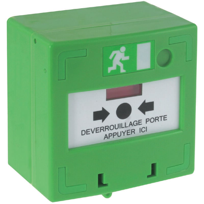 bouton - bris de glace - vert - aiphone bdv