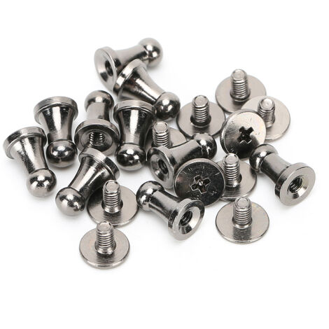 Boutons à rivets ronds avec tige filetée pour décoration sac à main et artisanat cuir DIY