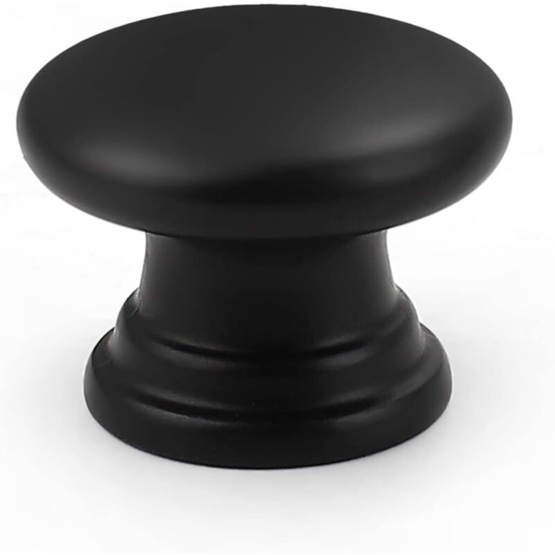 Boutons champignon en ABS noir mat, 2,5 cm - Style vintage pour tiroirs Boutons champignon en ABS noir mat, 2,5 cm - Style vintage pour tiroirs