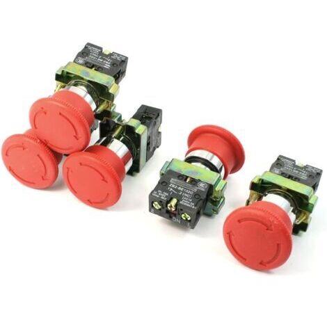 boutons d'arrêt d'urgence mobiles SPST NF à verrouillage 10 A 415 V