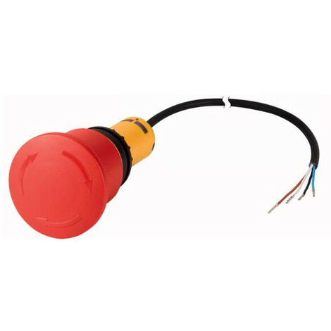 Boutons d'arrêt d'urgence RMQ Compact 45 mm coup de poing large déverrouillage par rotation 1o/1f EATON C22-PVT45P-K11-P65