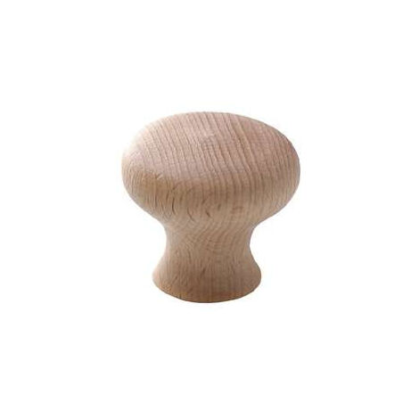 Boutons de Meuble Bois Brut Diamètre 32 mm - Set de 4