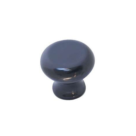 Boutons de Meuble Plastique Noir Diamètre 32 mm - Lot de 4