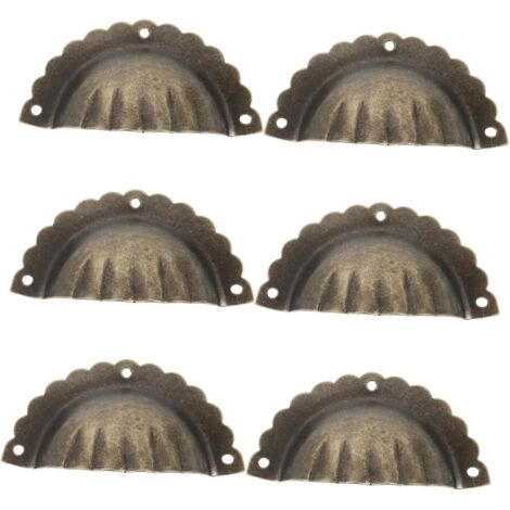 Boutons De Meubles Demi-cercle Vintage En Bronze Boutons Décoratifs Pour Tiroirs Et Commodes Lot De 6 Pièces Poignées Pour Armoires Cuisine Usage Décoratif Et Fonctionnel