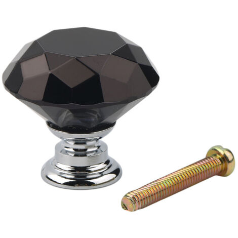 Boutons de porte d'armoire en cristal, poignées de tiroir en verre, zinc taillé en diamant