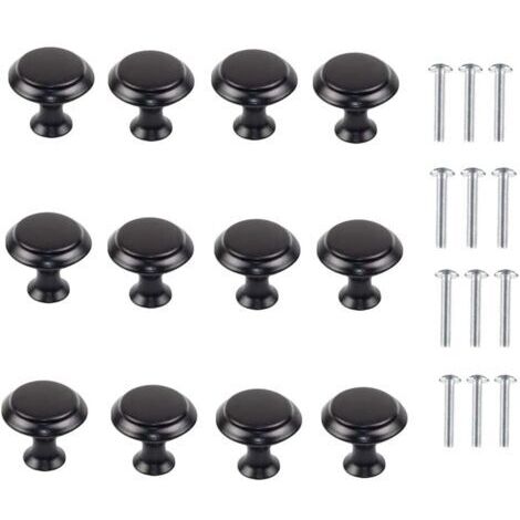 Boutons de Porte de Placard,12 Pièces Alliage d'aluminium Poignée de Meuble Cuisine Ronde en Forme de Champignon pour cuisine,armoire,placard,tiroir,chambre à coucher,meubles de salle de bains.