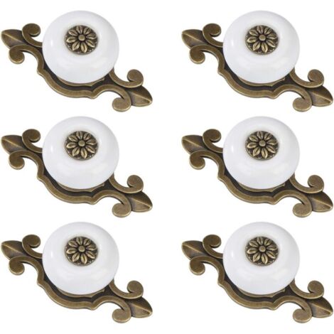 Boutons de Porte Rond Boutons de Tiroir Vintage Poignées de Tiroir avec Vis pour Armoire Bureau Table de Chevet Bibliothèque Meu