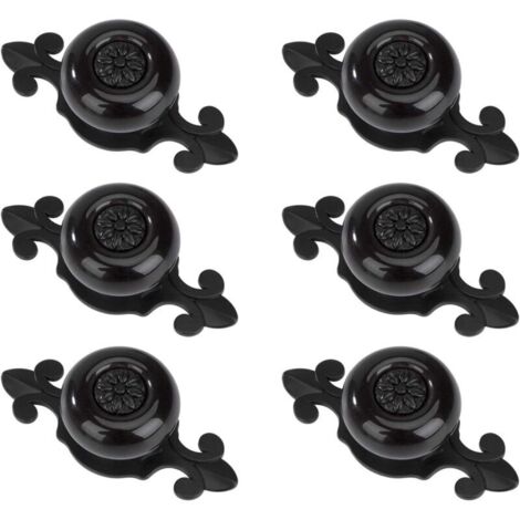 Boutons de porte ronds noirs, boutons de tiroir vintage, poignées d'armoire avec vis pour armoire, bureau, table de chevet, bibliothèque, meubles.