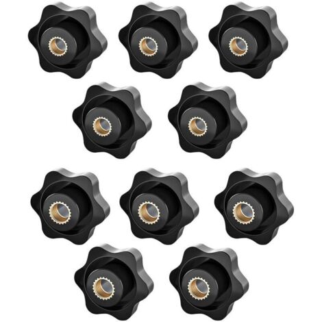 Boutons de serrage à filetage moleté M6 et M8 – Écrous étoile en acier zingué – Lot de 4 pièces pour montage rapide