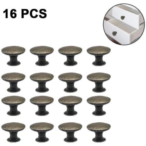 Boutons de tiroir, poignées de tiroir, bouton vintage pour meuble, lot de 16, bronze vert