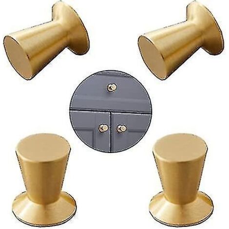 Boutons de tiroir style laiton vintage, poignées de meuble, un seul trou