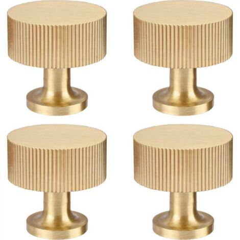 Boutons et poignées de meuble en laiton massif, jaunes, 3,53,53,5 cm, lot de 4, pour tiroirs de meuble, coiffeuse, boutons dorés, poignées modernes.